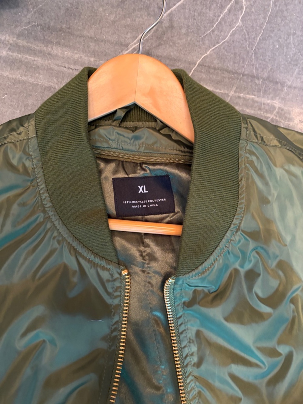 Olive Green Bomber Jacket - XL